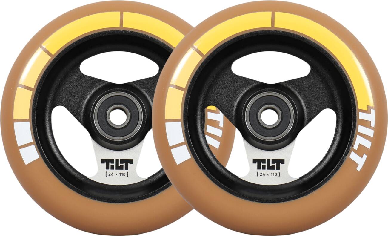 Tilt Stage I Pro Scooter Wheels 120mm x 30mm 2-Pack - Gold Stripe