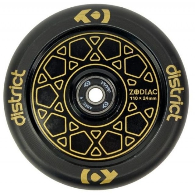 District Zodiac 110mm Wheel - Gold/Black