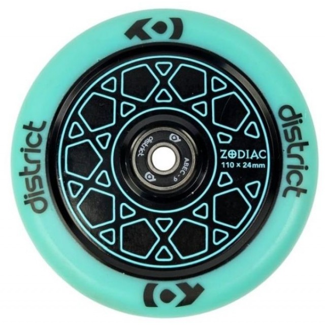 District Zodiac 110mm Wheel - Sky Blue/Black
