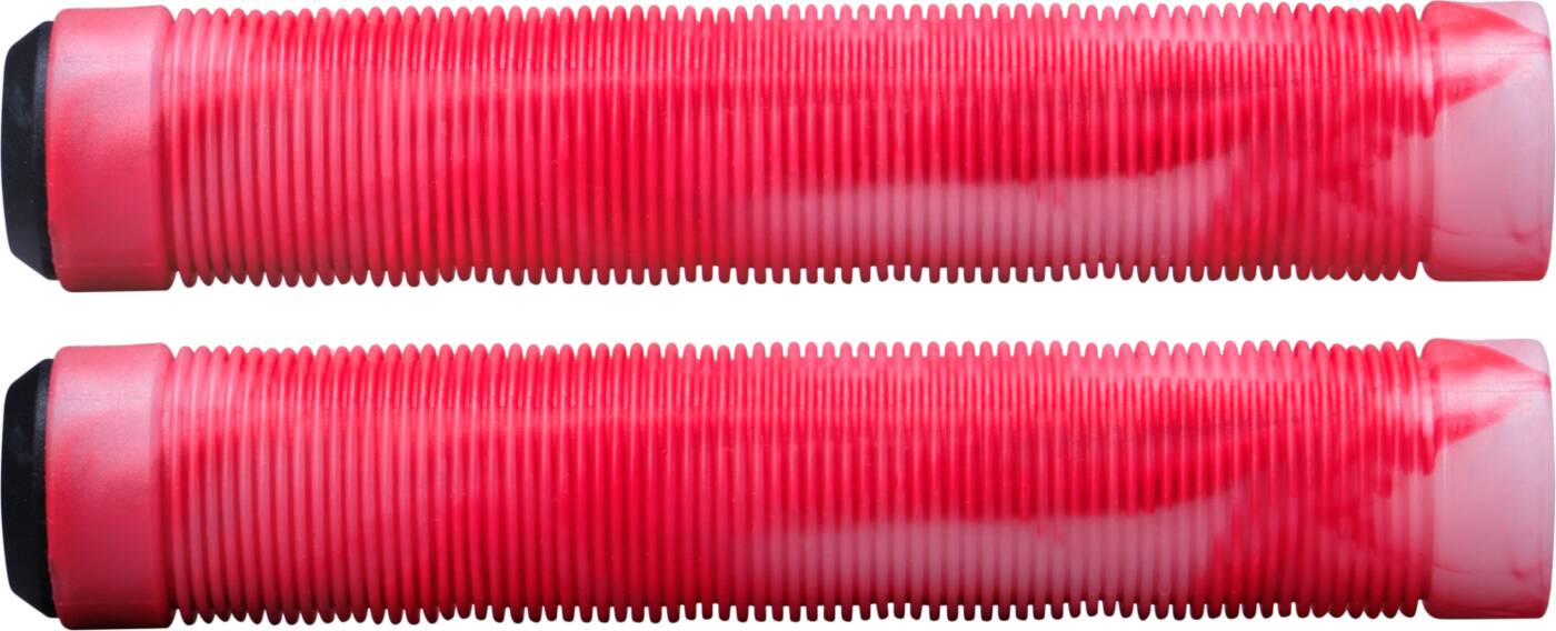 Trynyty Swirl Pro Scooter Grips - Red/Transparent
