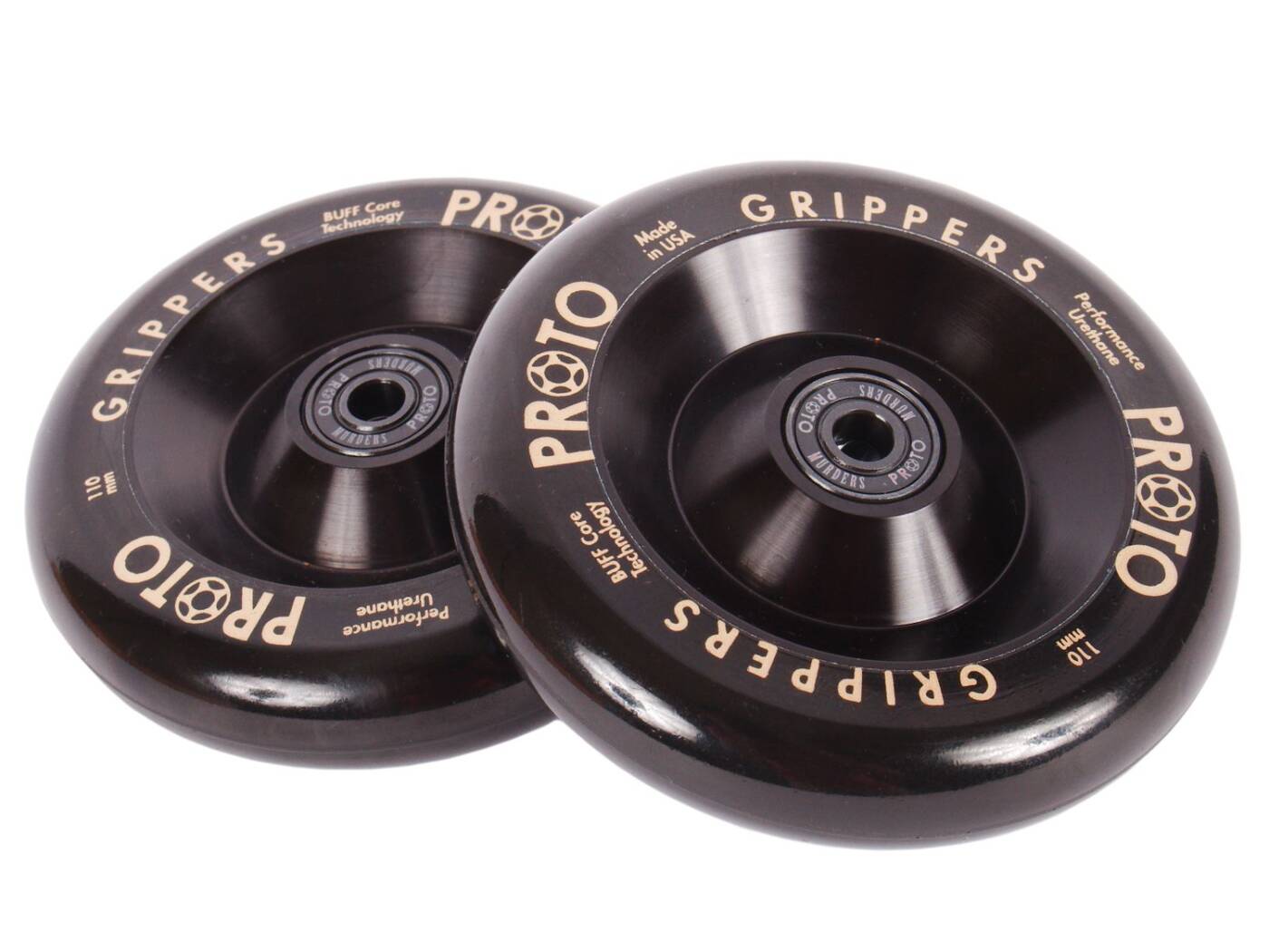 Proto Full Core Grippers Pro Scooter Wheel 2-Pack - Black